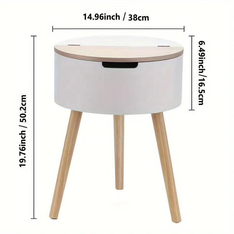 Floor Standing Organizer Lift-Top Storage Side Table-1