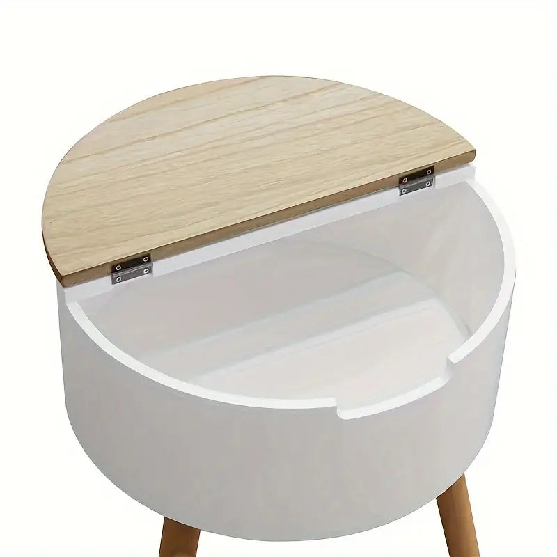 Floor Standing Organizer Lift-Top Storage Side Table-2